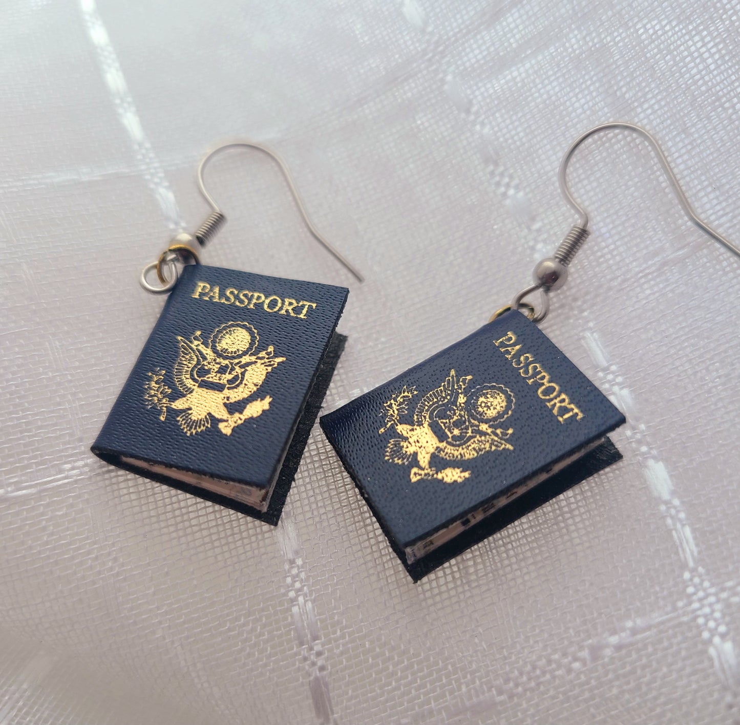 US passport earrings