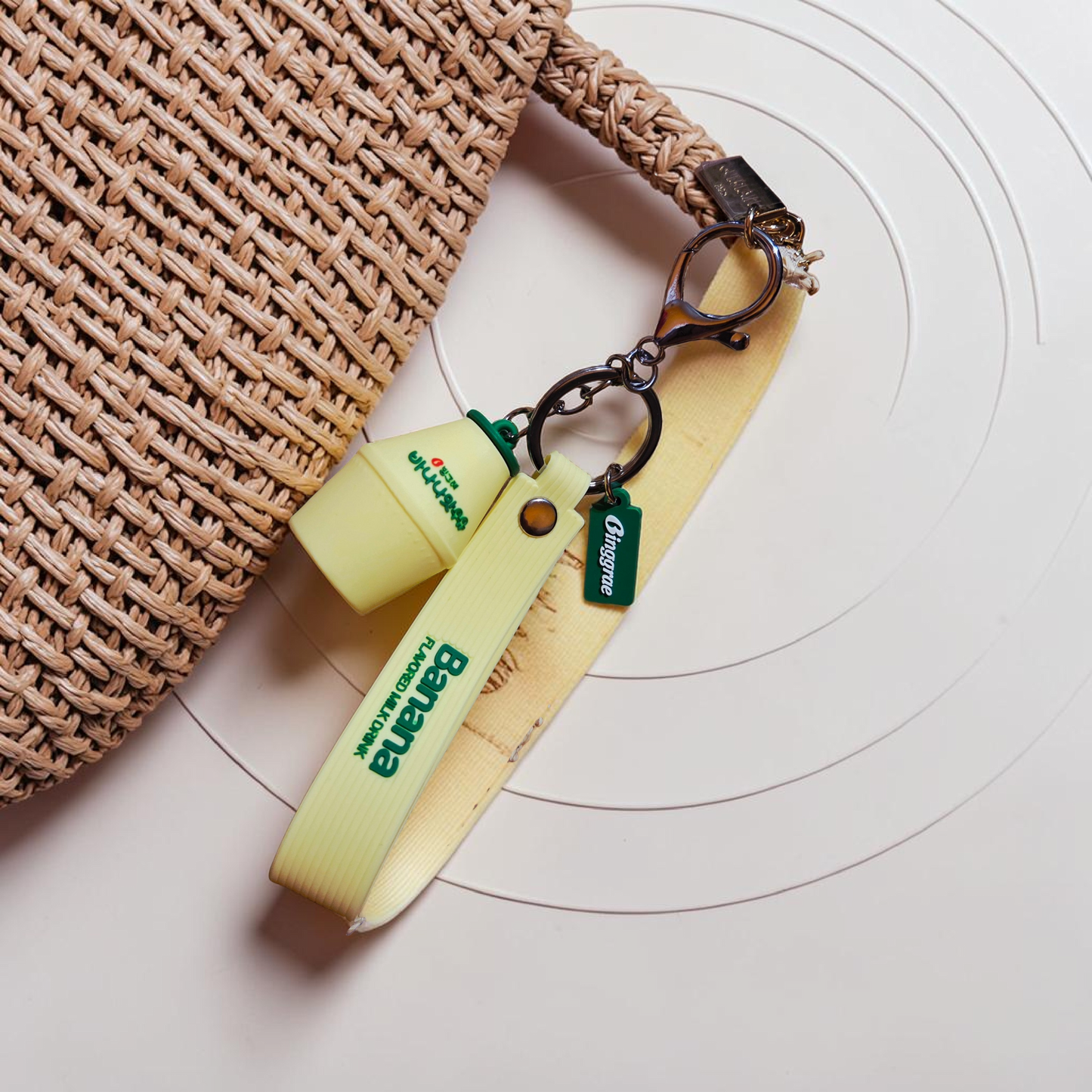 Binggrae Official Banana Milk Keychain with Strap