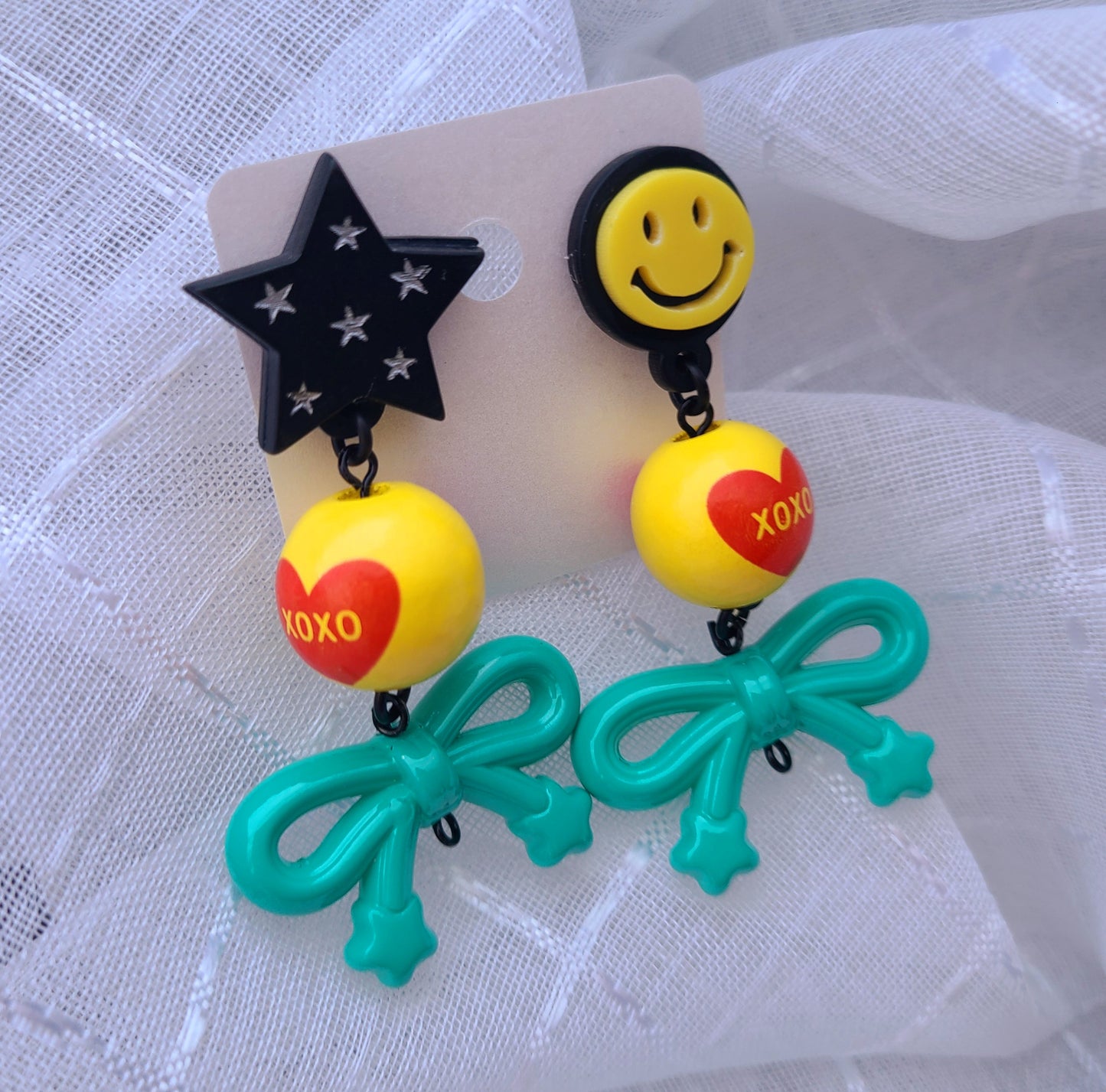 Smile Woodball Earrings