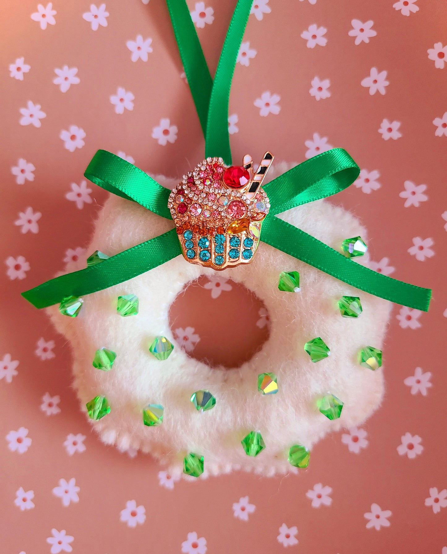 Handmade Wool Felt Christmas Wreath Ornament