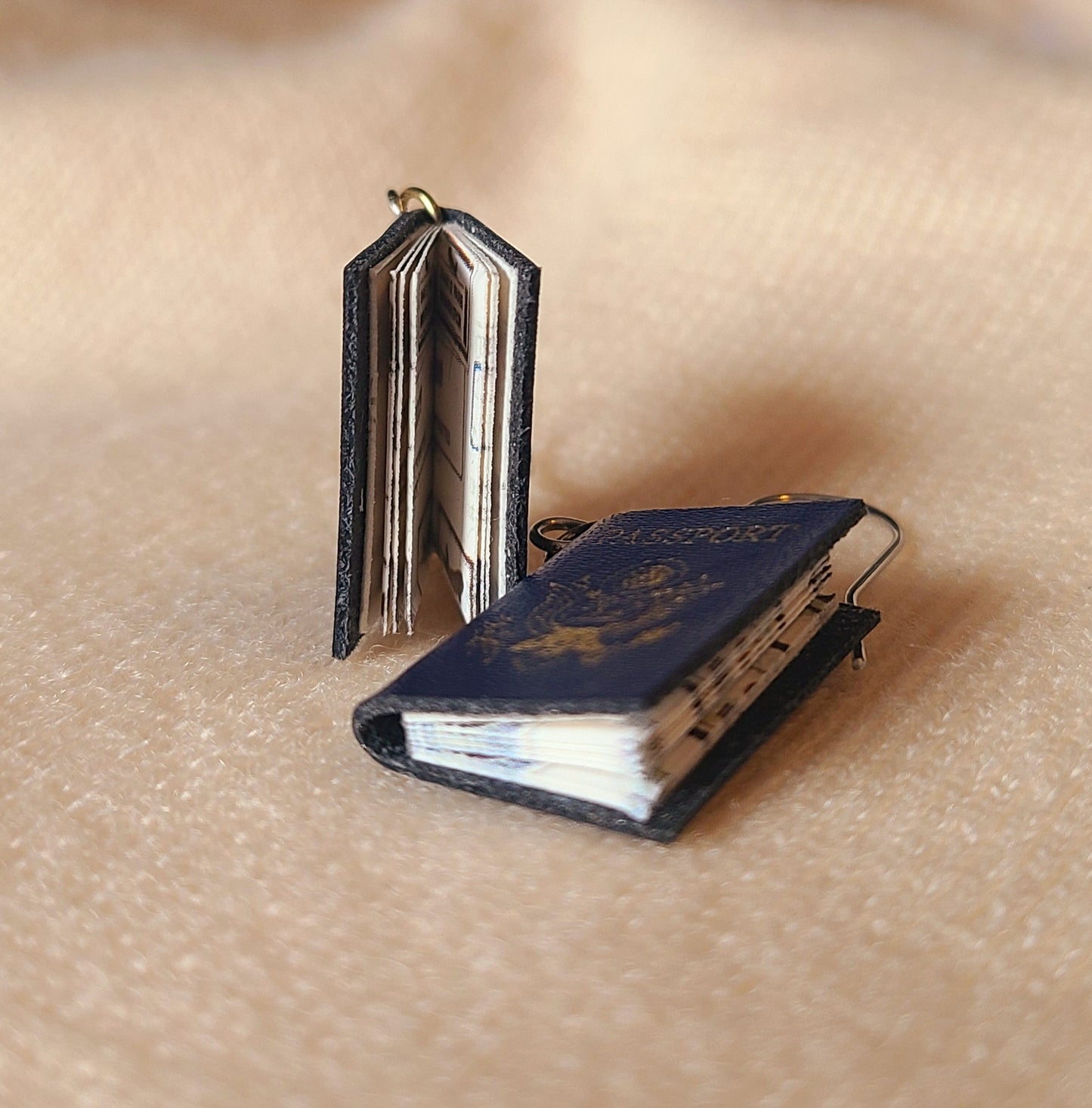 US passport earrings