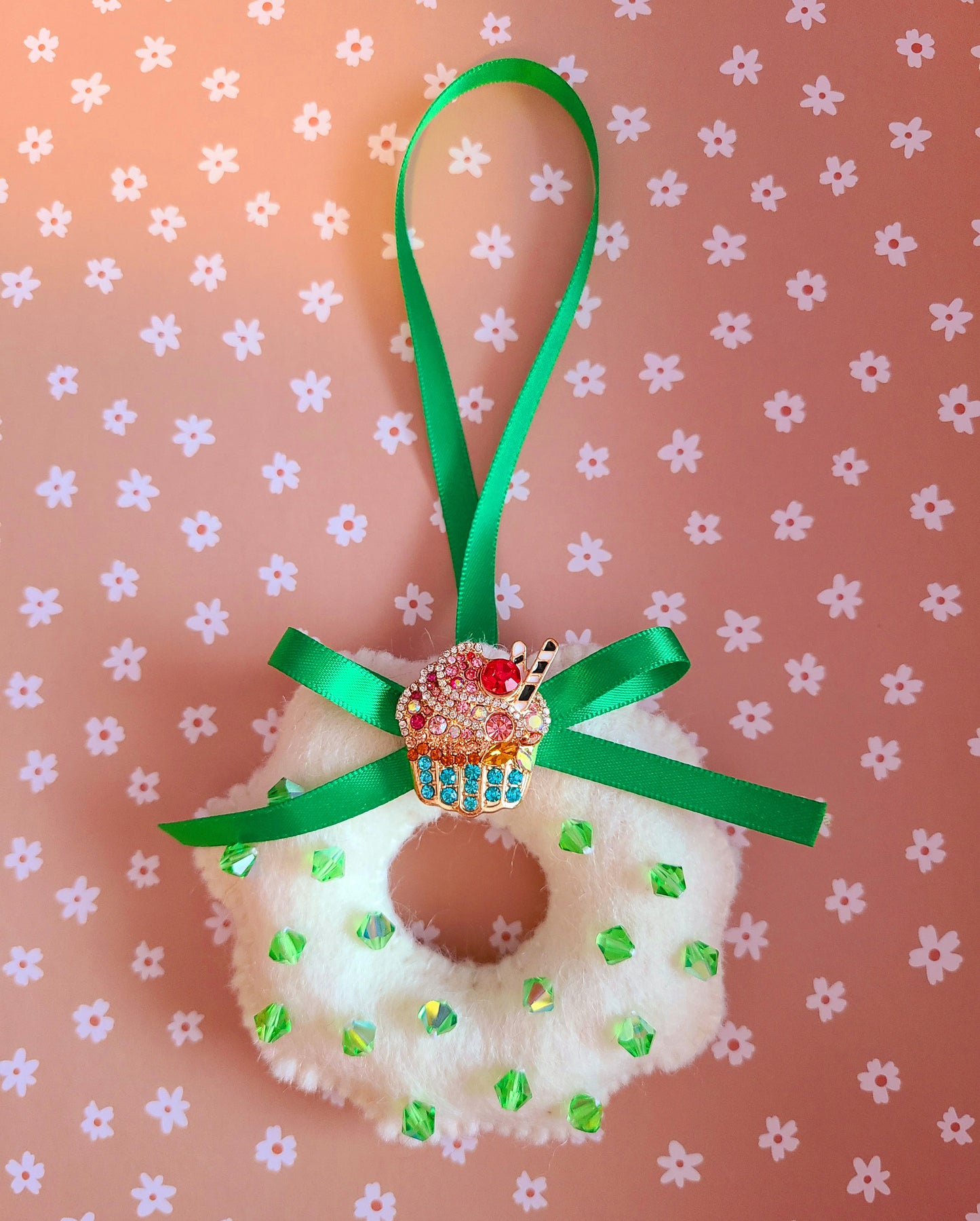 Handmade Wool Felt Christmas Wreath Ornament